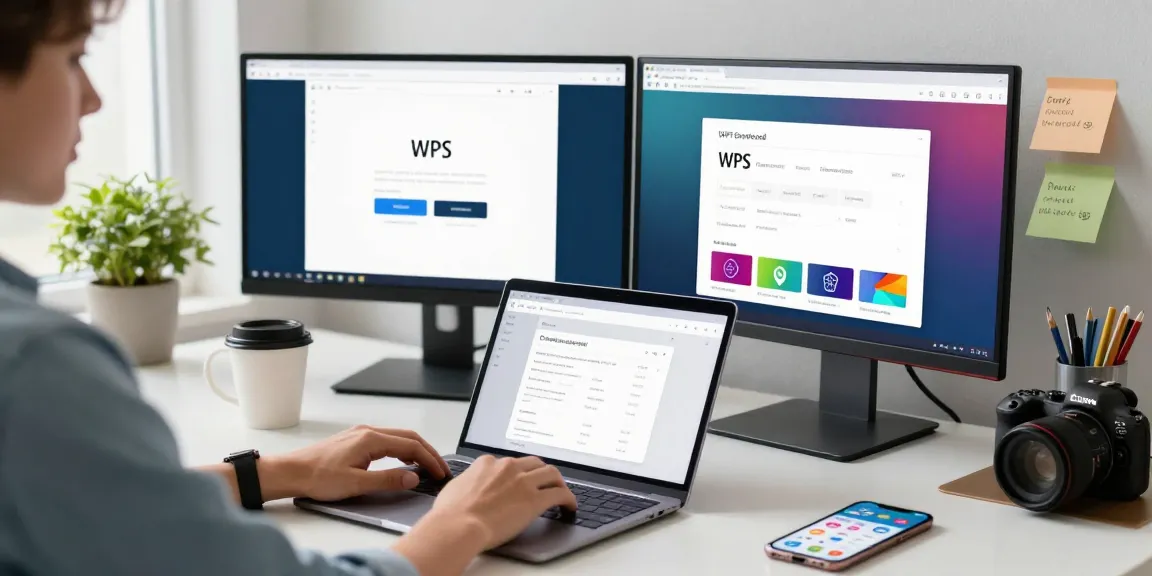 WPS Download for versatile productivity tools in a modern workspace.