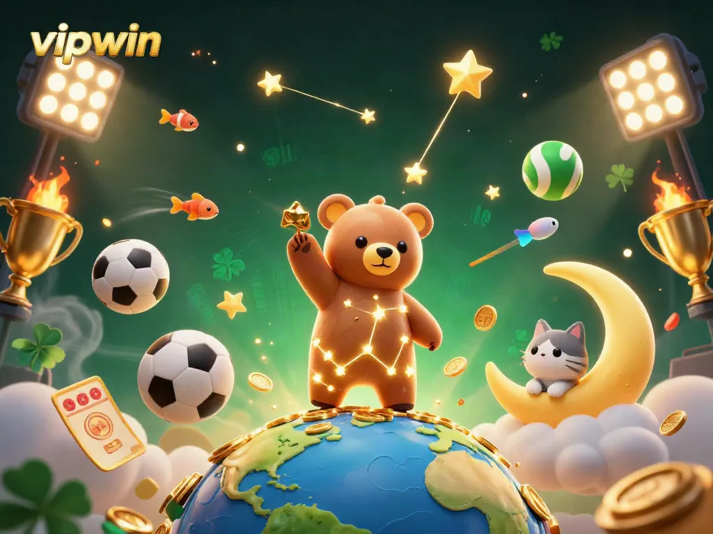 Experience thrilling sports action with vipwin, featuring animated characters and exciting elements.
